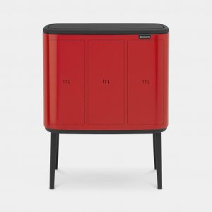 Bo Touch Bin 3 x 11 litre - Passion Red