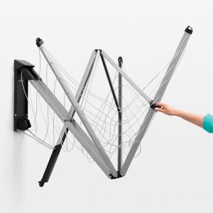 WallFix Wandwäschetrockner + kostenloser Faltbarer Wäschekorb 24 Meter, mit Schutzhülle