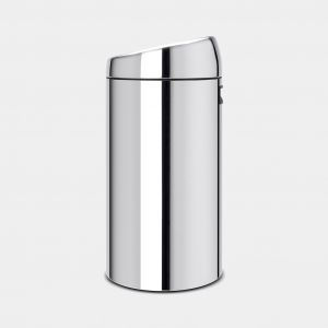 Touch Bin Recycle 2 x 20 litre - Brilliant Steel
