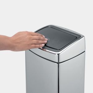 Touch Trash Can 2.6 gallon (10L) - Brilliant Steel