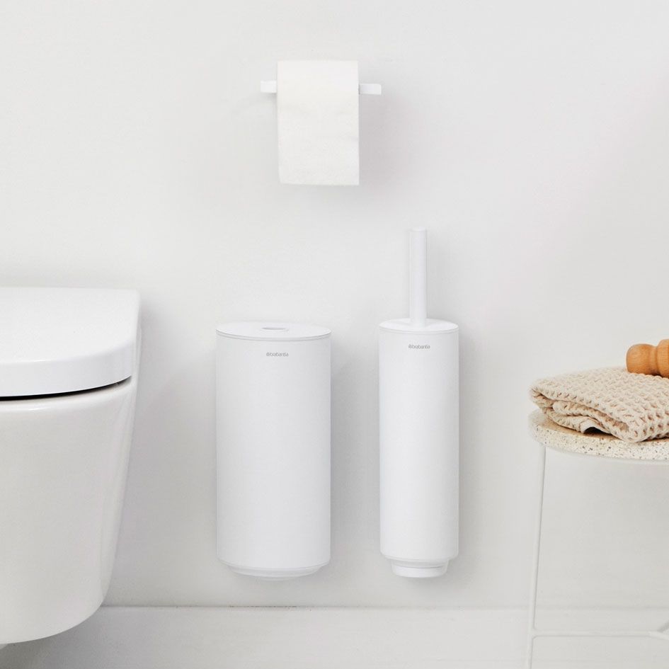 MindSet Toilet Accessory Set of 3 Mineral Fresh White