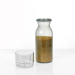 Bote con taza medidora Set de 2, 1,3 litre - Dark Grey