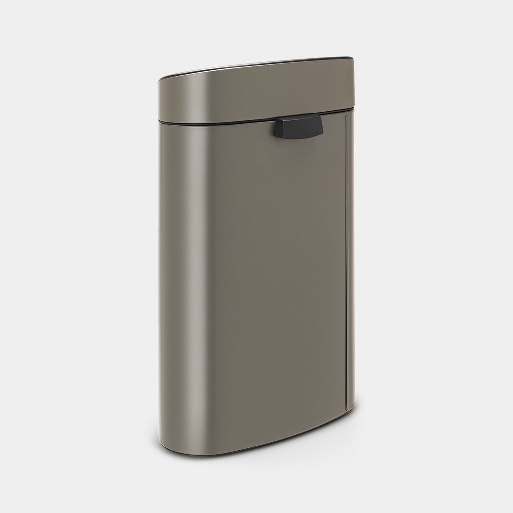 Pattumiera Touch Bin New Recycle, 23/10 litri, apertura soft-touch, doppio secchio interno in plastica Platinum