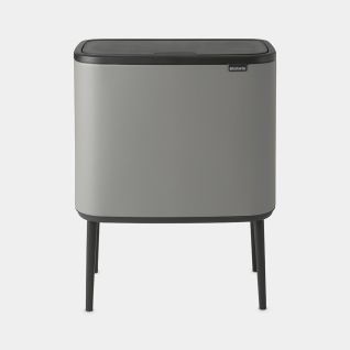 Bo Touch Bin 11 + 23 litre - Mineral Concrete Grey