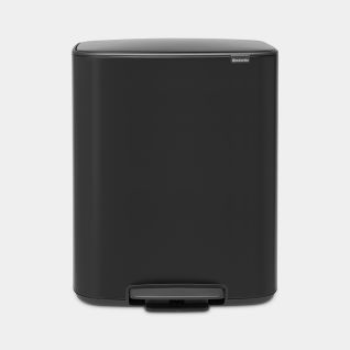 Poubelle à pédale Bo 60 litres - Matt Black