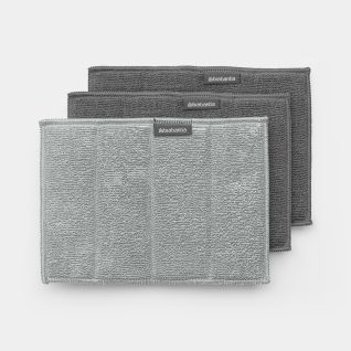 Microfiber Cleaning Pads Set of 3 - Grey