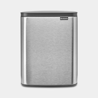 Bo Afvalemmer 12 liter - Matt Steel Fingerprint Proof