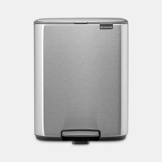 Cubo pedal Bo 12 litros - Matt Steel Fingerprint Proof