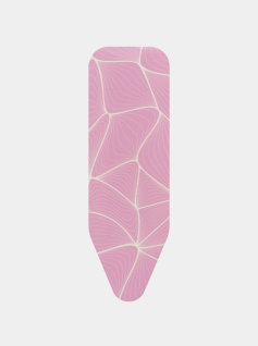 Funda para mesa de planchar B 124 x 38 cm, set completo - Lilac Waves, Algodón Fairtrade