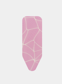 Funda para mesa de planchar C 124 x 45 cm, set completo - Lilac Waves, Algodón Fairtrade
