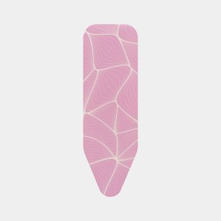 Funda para mesa de planchar B 124 x 38 cm, con capa superior - Lilac Waves, Algodón Fairtrade