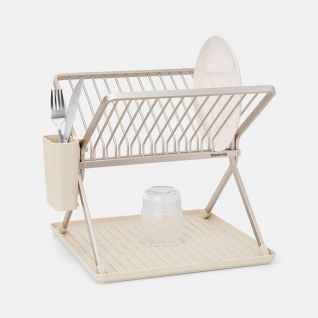 Foldable Dish Drying Rack SinkSide, Small - Soft Beige