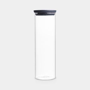 Bocal empilable en verre 1,9 litre, Verre - Dark Grey