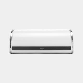 Roll Top Bread Box White
