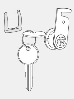 Replacement lock for cash box 