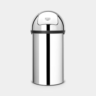Push Bin 60 litre - Brilliant Steel