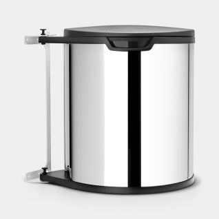 Einbaumülleimer 15 Liter - Brilliant Steel
