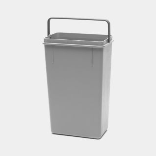 Seau intérieur plastique, poubelle encastrable 3x10 litres - Grey