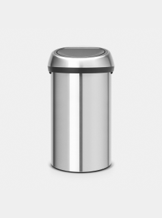 Touch Bin 60 litres - Matt Steel Fingerprint Proof