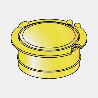 Dop voor grondanker Ø 50mm - Yellow