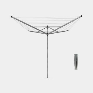 Rotary Dryer Lift-O-Matic 50 metre, with Ground Spike, Ø 45 mm - Metallic Grey