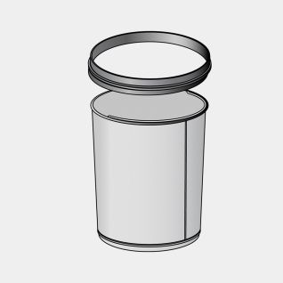 Seau intérieur métal avec anse et joint supérieur 5 litre - Galvanized