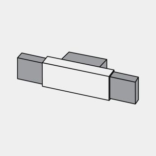 Middle Part Wall Rail Matt Steel