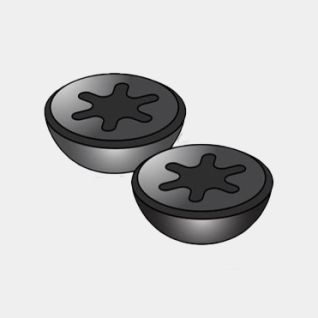 Druckknopf WallFix 2er-Set - Black
