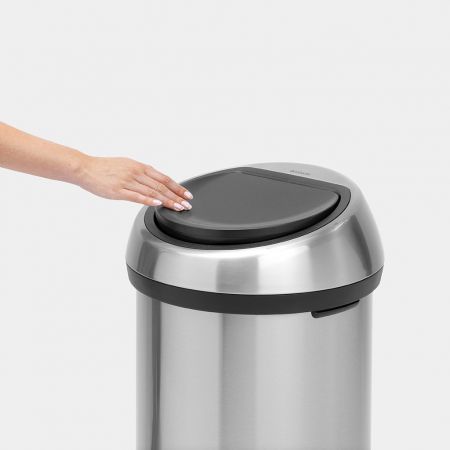 Touch Top Trash Can 16 gallon (60L) - Matte Steel