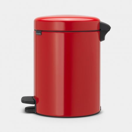 NewIcon Step on Trash Can 1.3 gallon (5 liter) - Passion Red