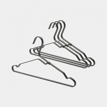 Aluminium Clothes Hangers Set of 4 - Black