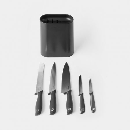 Knife Block plus Knives TASTY+ - Dark Grey