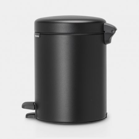 NewIcon Step on Trash Can 1.3 gallon (5 liter) - Mineral Moonlight Black
