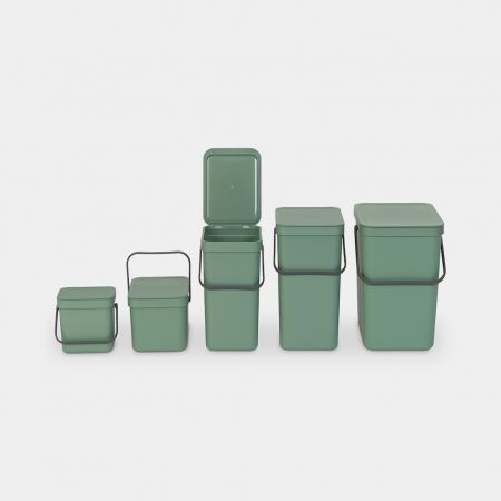 Sort & Go Recycling Trash Can 3.2 gallon (12L) - Fir Green