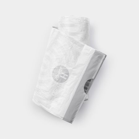 Sac poubelle PerfectFit, Code H, 50-60L, 40 sacs par dispenser - White