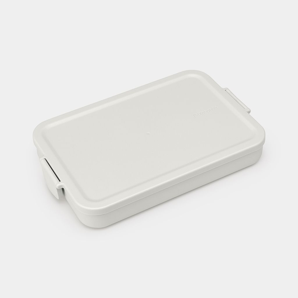Caja para almuerzo Make & Take Plana, plástico - Light Grey
