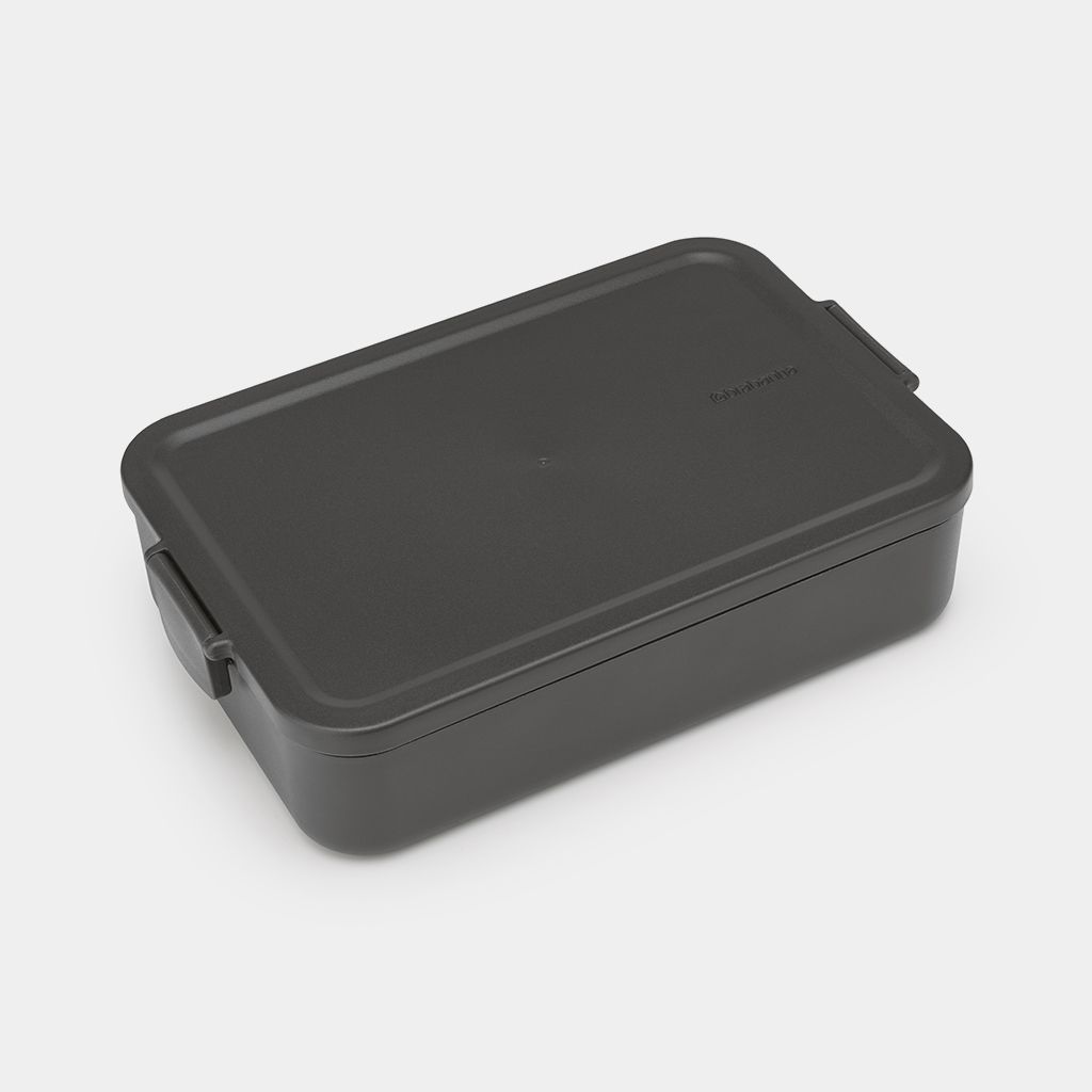 Caja para almuerzo Make & Take Grande, plástico - Dark Grey