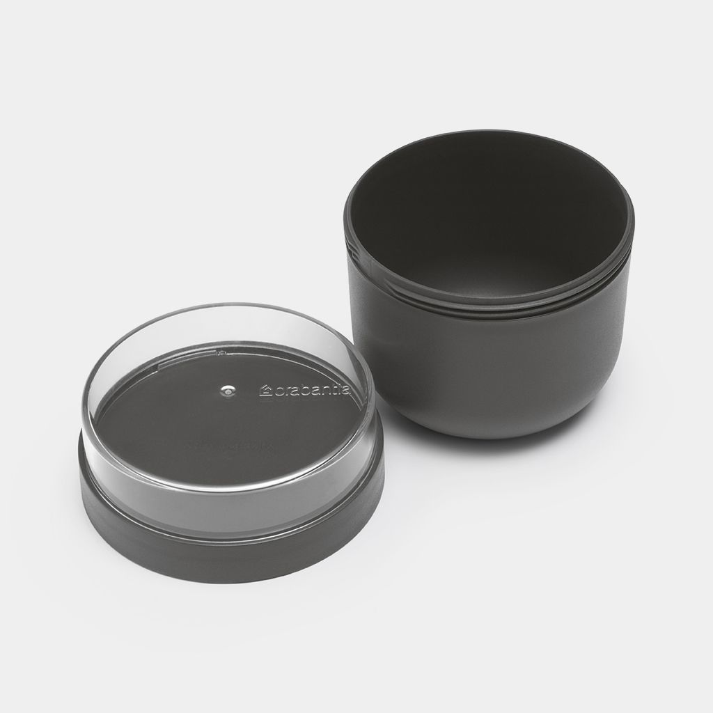Make & Take Contenitore rotondo porta colazione 0,5L, in plastica - Dark Grey