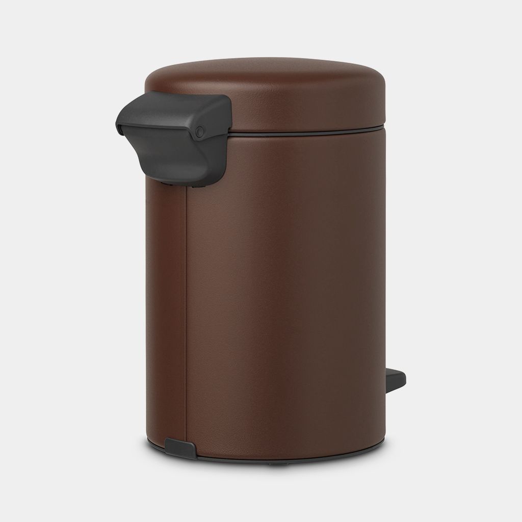 NewIcon Step on Trash Can 0.8 gallon (3 liter) - Mineral Cosy Brown