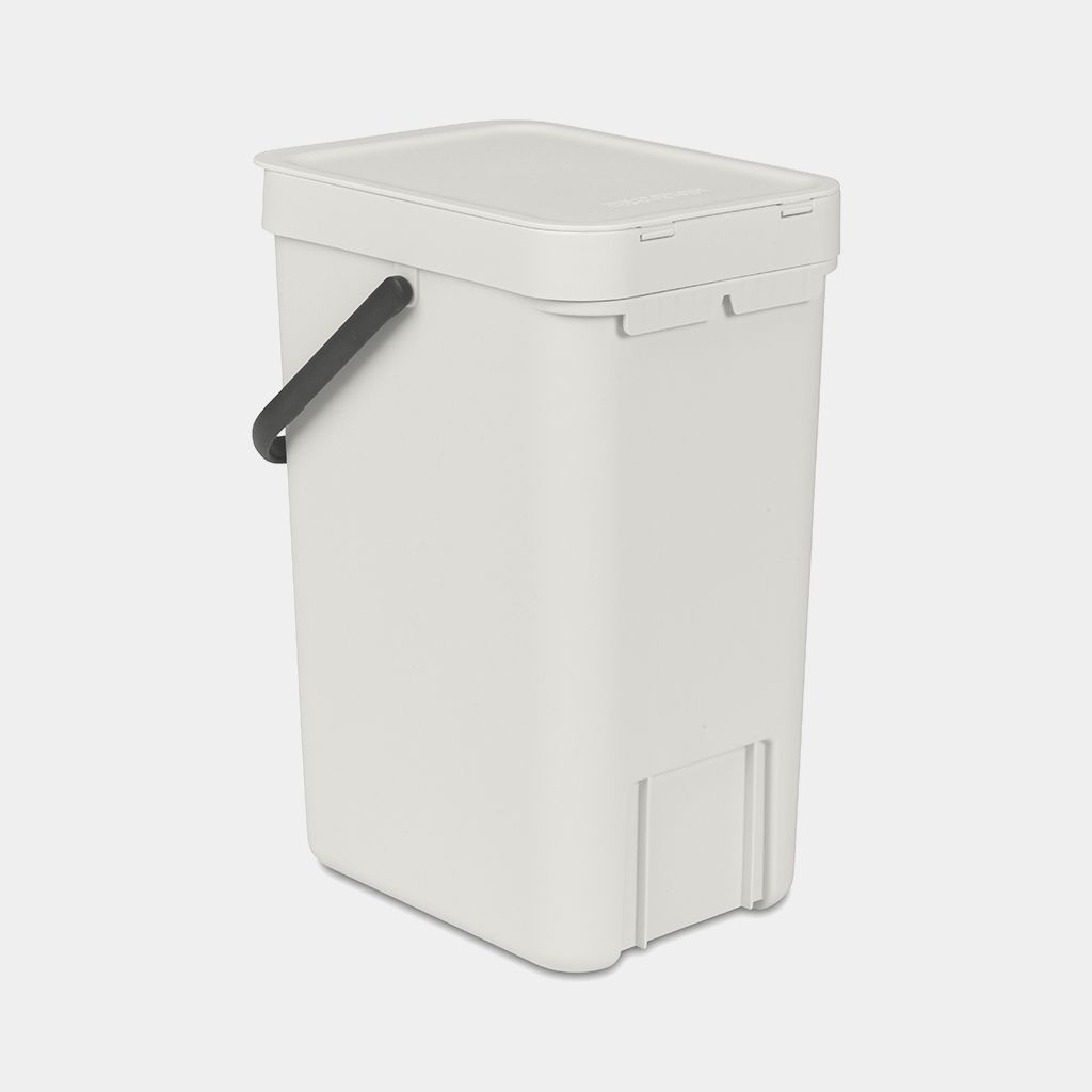 Sort & Go Recycling Trash Can 3.2 gallon (12L) - Light Gray