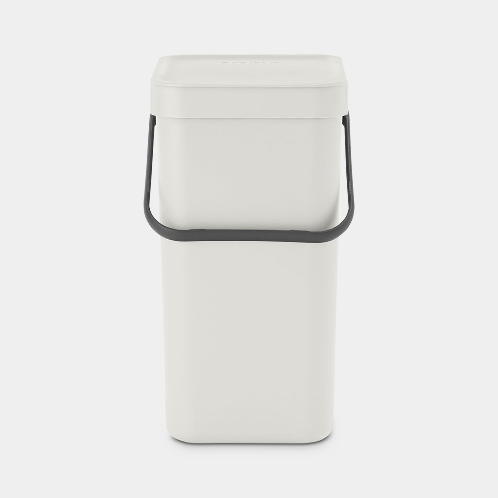 Sort & Go Recycling Trash Can 3.2 gallon (12L) - Light Gray