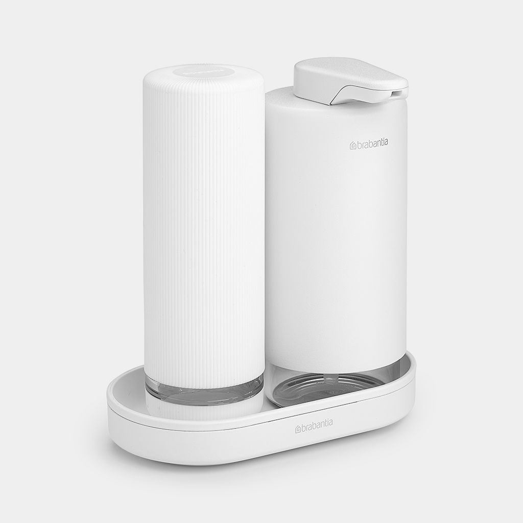 Soap Dispenser Set SinkStyle, 2x 6.8oz (0.2L) - Mineral Fresh White