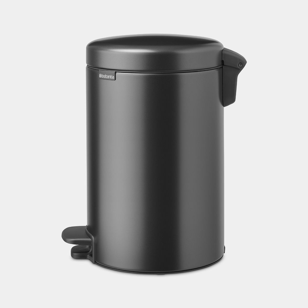 NewIcon Step on Trash Can 3.2 gallon (12 liter) - Confident Gray