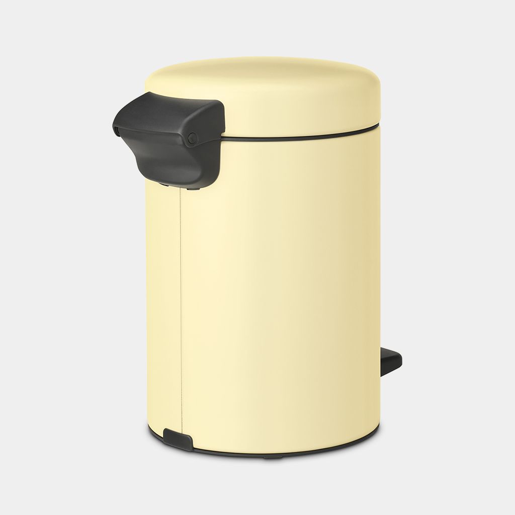 NewIcon Step on Trash Can 0.8 gallon (3 liter) - Mellow Yellow