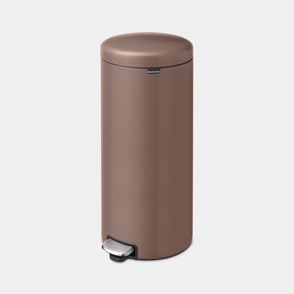 NewIcon Step on Trash Can 8 gallon (30L) - Satin Taupe
