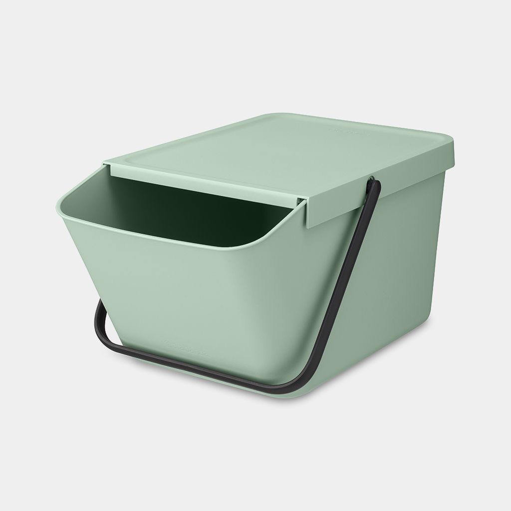 Sort & Go Stackable Waste Bin 20 litre - Jade Green