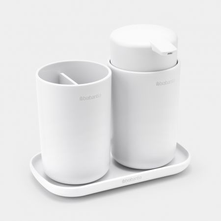 Ensemble d'accessoires pour la salle de bains ReNew, kit de 3 - White