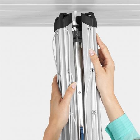 Wäschespinne Essential 50 Meter, mit Kunststoffbodenhülse, Ø 35 mm - Metallic Grey