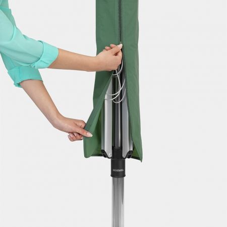 Wäschespinne Lift-O-Matic 50 Meter, mit Bodenanker und Schutzhülle, Ø 45mm - Metallic Grey