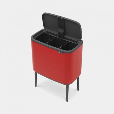 Bo Touch Trash Can 3 x 3 gallon (3x11L) - Passion Red